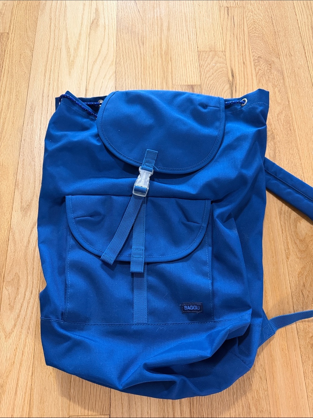 Baggu Blue Drawstring Backpack